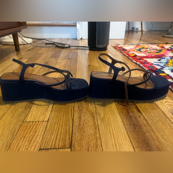 Reformation Zolanda Sandals in Denim - Picture 7 of 9